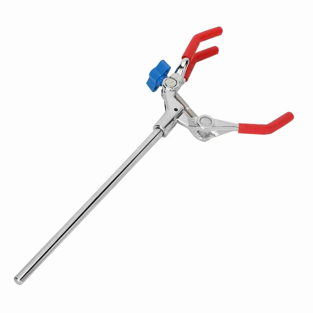 Zinc Alloy Electroplated Laboratory Three Prong Clamp Large Size Electroplated Surface Three Jaw Rotary Clamp Adjustable Opening