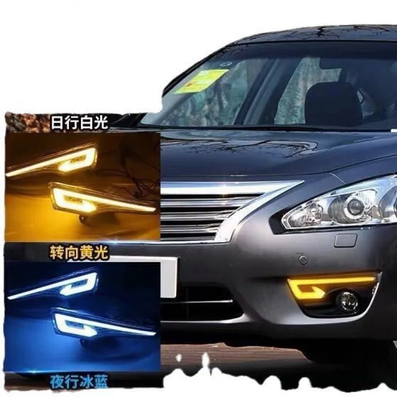 

SAAR Подходит для Nissan Teana 14-16 модифицированных светодиодных дневных передних противотуманных фар Turn Yellow Lig