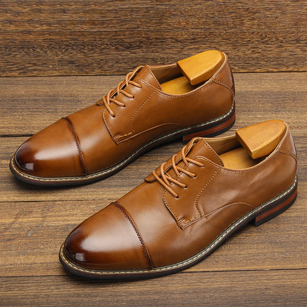 

Classic Men's Formal shoes Commuting business Men leather shoes Lightweight comfort high quality Men's Dress Shoes plus size 50
