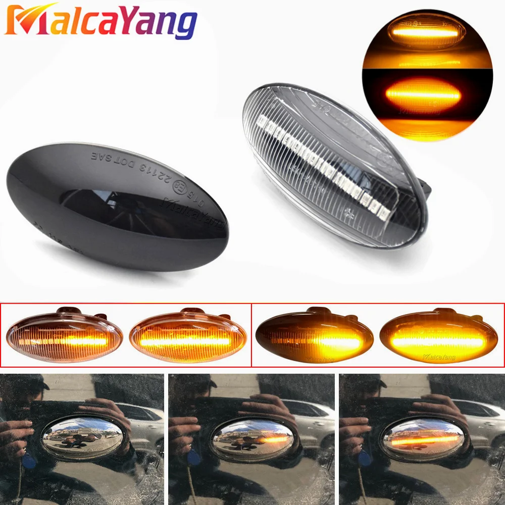 Dynamic LED Side Marker Turn Signal Lights Indicator Amber Repeater Car Lights For Suzuki Swift Jimmy Vitara SX4 2pcs