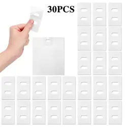 30Pcs Curtain Repair Stickers Blind Fixers Easy Blinds Tabs Parts White Vertical Louver Repair Slats Vertical Fixing Window