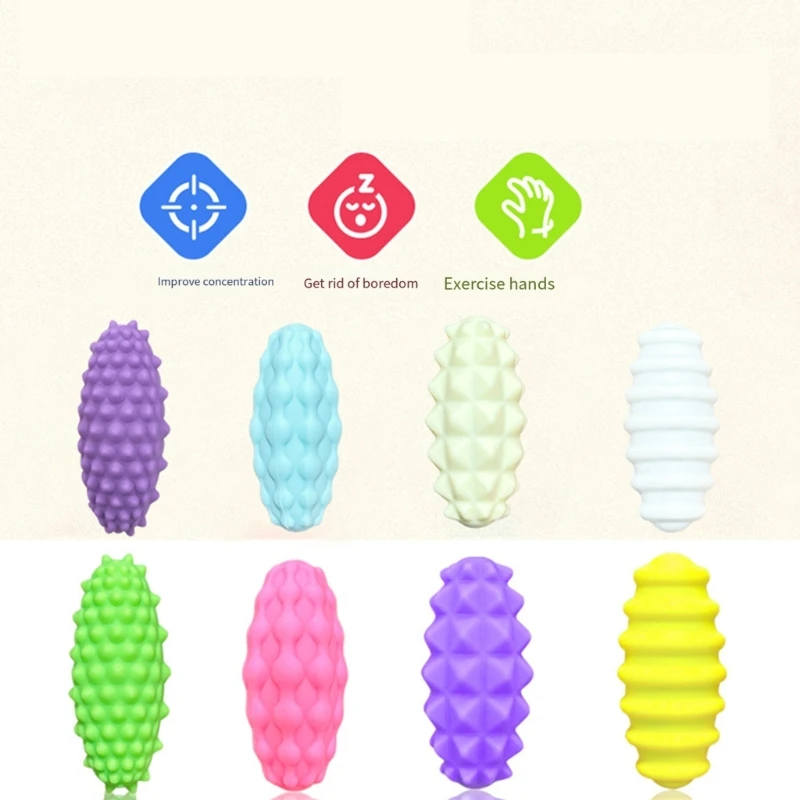 Giocattolo sensoriale magnetico da 4 pezzi con superfici strutturate per alleviare lo stress e lo sviluppo cognitivo delle mani