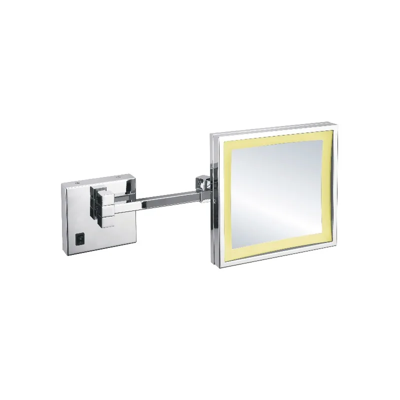 Modern LED wall-mounted vanity mirror with touch-sensitive switch, personalized 3x/5x magnification