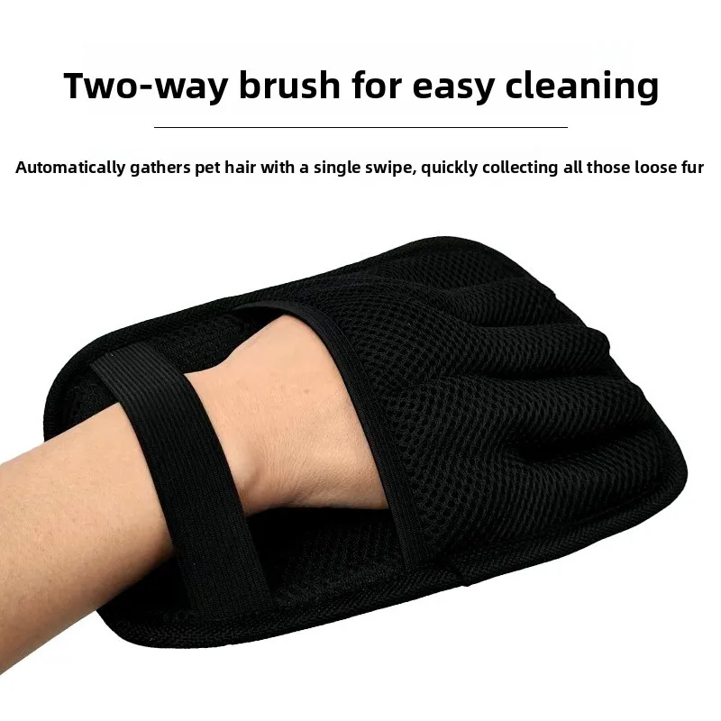 Reliable commercial pet static hair removal five-finger gloves, dog and cat hair cleaner