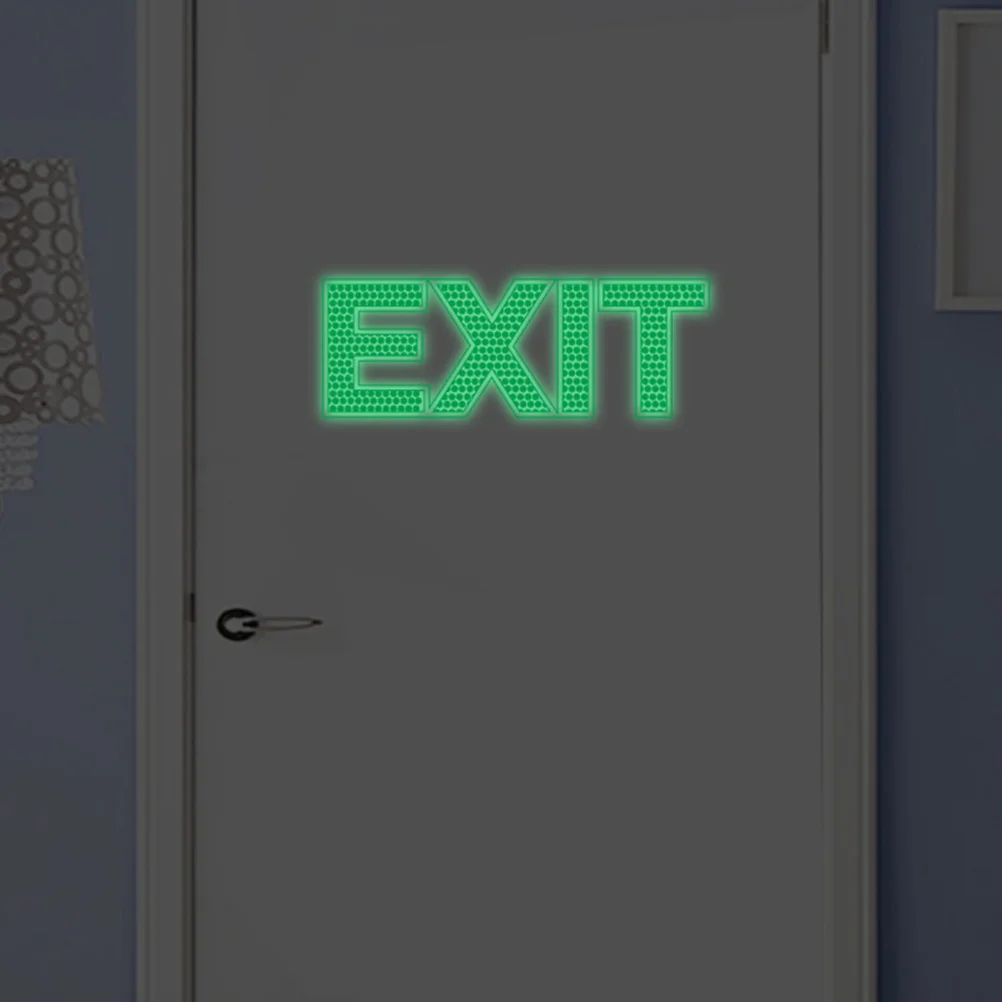 EXIT Sign Noctilucence Luminous Wall Sticker Decal Emergency Door Gate Safety Sign (65 x 19cm) EXIT Wall Sticker