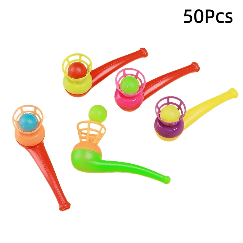 Tubo de soplado mágico divertido, juego de pelota flotante, recuerdos de fiesta de cumpleaños para niños, premios de fiesta de Navidad y Carnaval, Piñatas, 10-50 Uds.