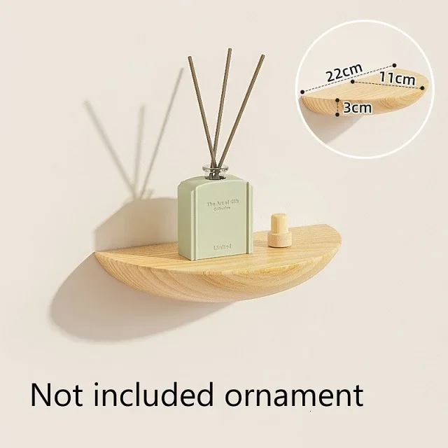 Massief houten halve cirkel wandplanken achtergrond entree decoratieve drijvende organisatie opslaghouders slaapkamer keukenrekken