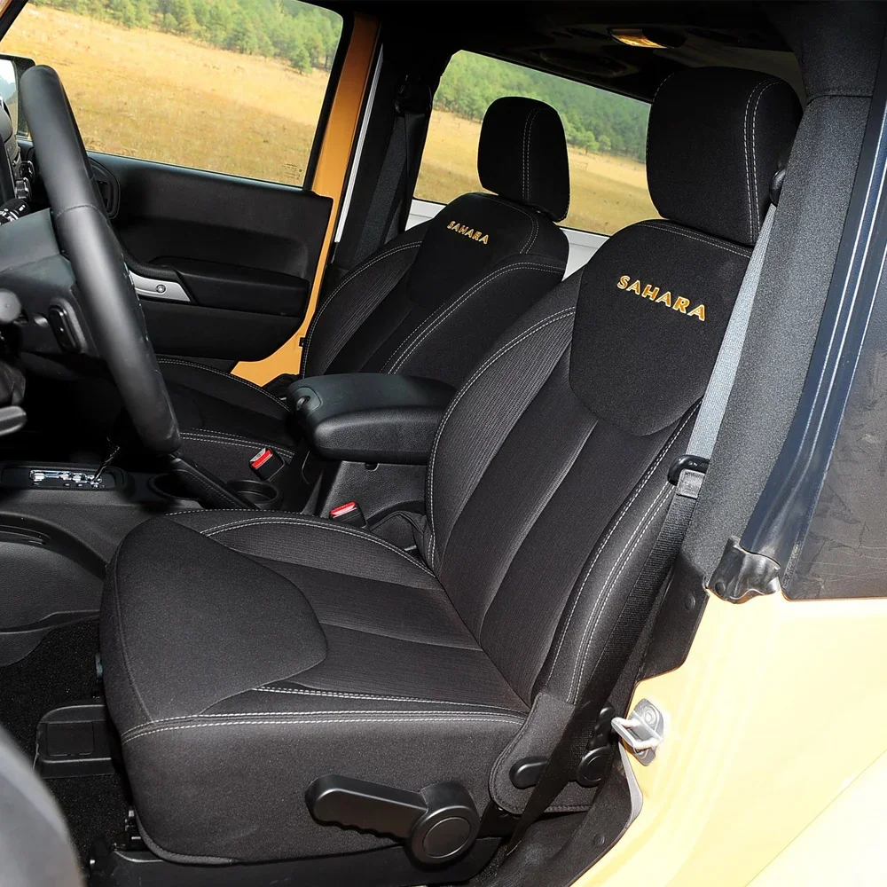 Spezieller Autositzbezug für Jeep Wrangler 2-Türer JK 2013 2014 2015 2016 2017 Autositzbezüge für Sport Sahara Rubicon Freedom – Detail 1