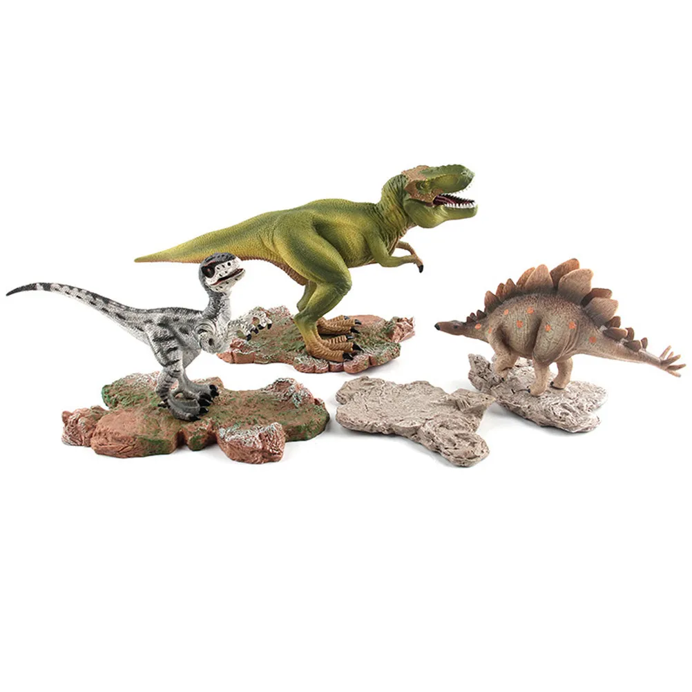1 pcs Realistic Simulation Decoration Animal Halloween Christmas New Year Dinosaur Diorama Base Display Base Model Green