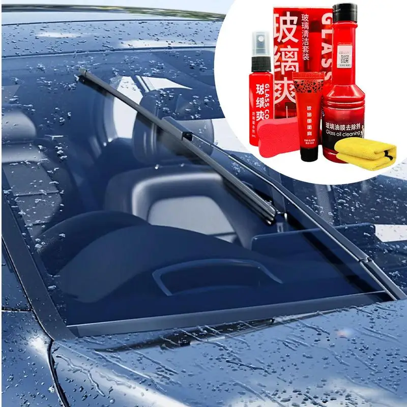 Windshield Oil Film Cleaner Long-Lasting Car Window Oil Film Cleaner Automotive Glass Cleaner Practical Car Window Cleaner Glass