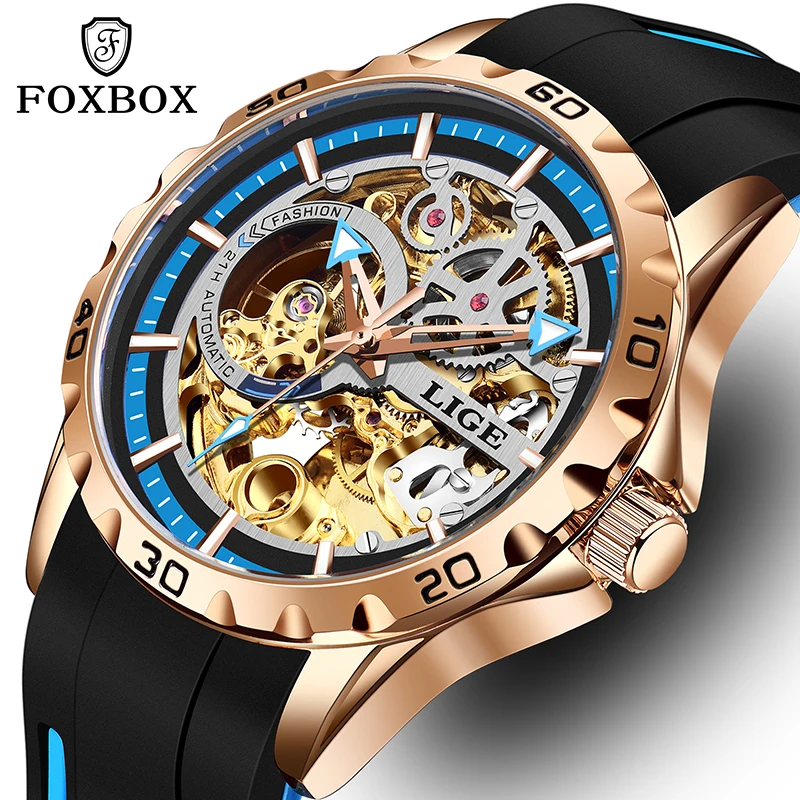 LIGE Fashion Quartz Mens Watch Automatic Sports Luxury Watches Men Tourbillon Clock Waterproof Wristwatches Male Reloj Hombre