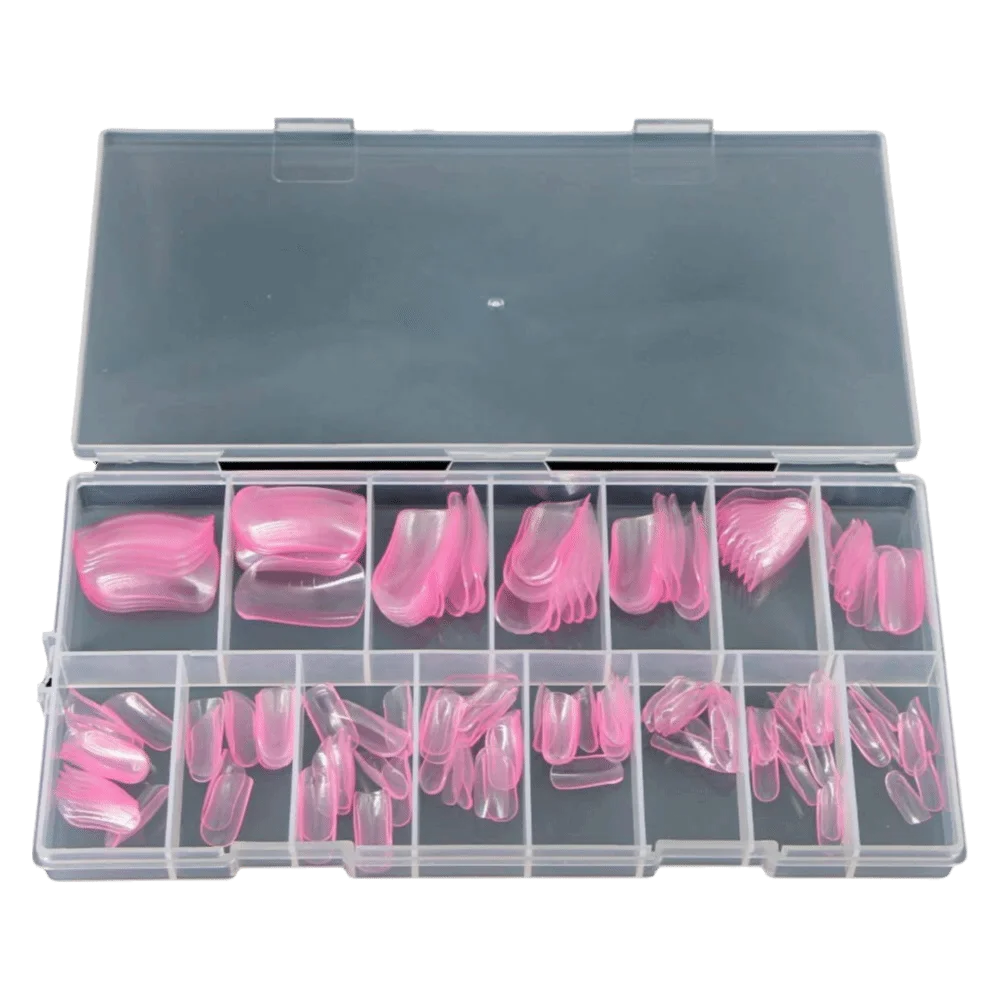 150 pçs novo acrílico unhas falsas 15 tamanho cobertura completa dicas de unhas reutilizáveis polietileno gel unhas extensão pé armadura molde