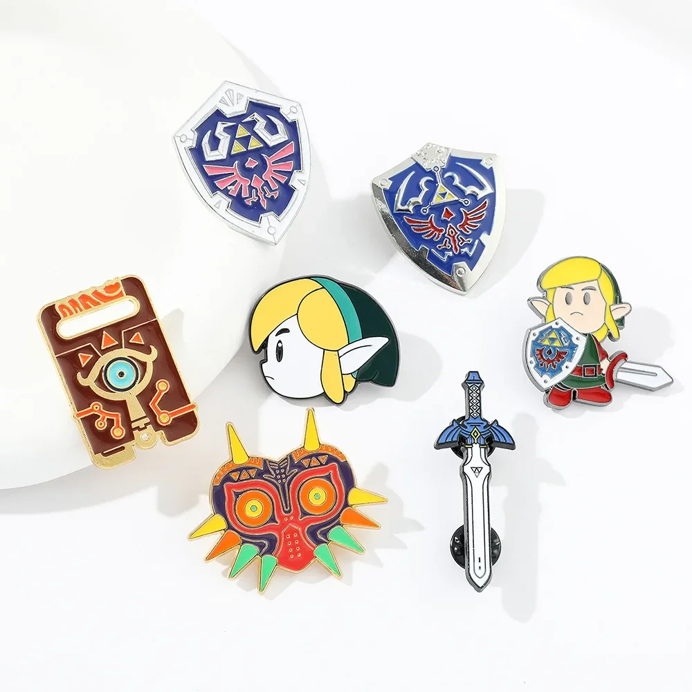 Hot Sale 2026 The Legend of Zeldas Brooch for Vintage Triforce Triangle Amulet Lapel Pins Cosplay Party Gifts for Game Fans