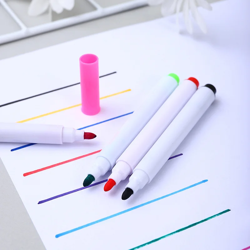 

Многоцветные водорастворимые стираемые маркеры для белых досок, перезаправляемые ручки с тонким наконечником для школы, офиса и учителей