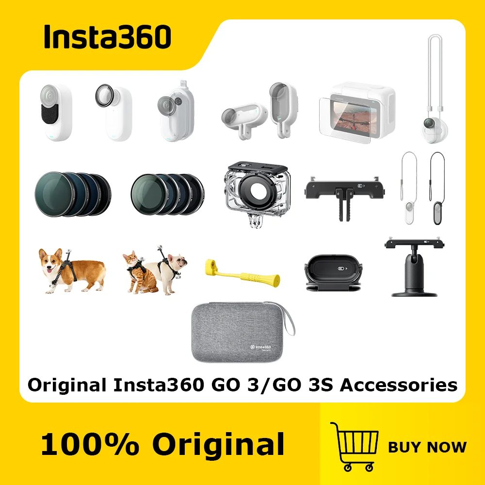 Official & Original Insta360 GO3S Vlog Camera Accessories