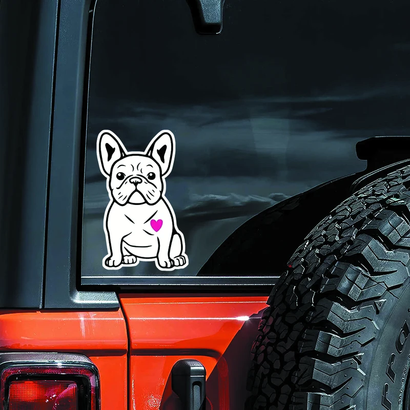 United By Color French Bulldog Sticker Frenchie Car Decal Used For Car, Laptop, Water Bottle, Wall