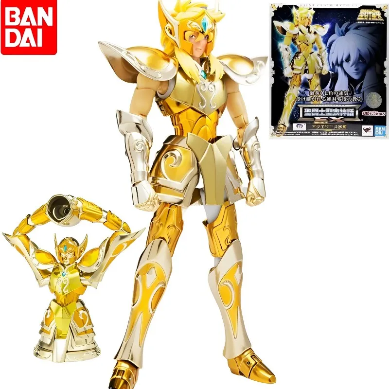 

17cm Bandai Action Figure Saint Seiya Cloth Myth Ex Aquarius Hyoga Anime Model Gift Free Ship Version Statue Toys Birthday Gift