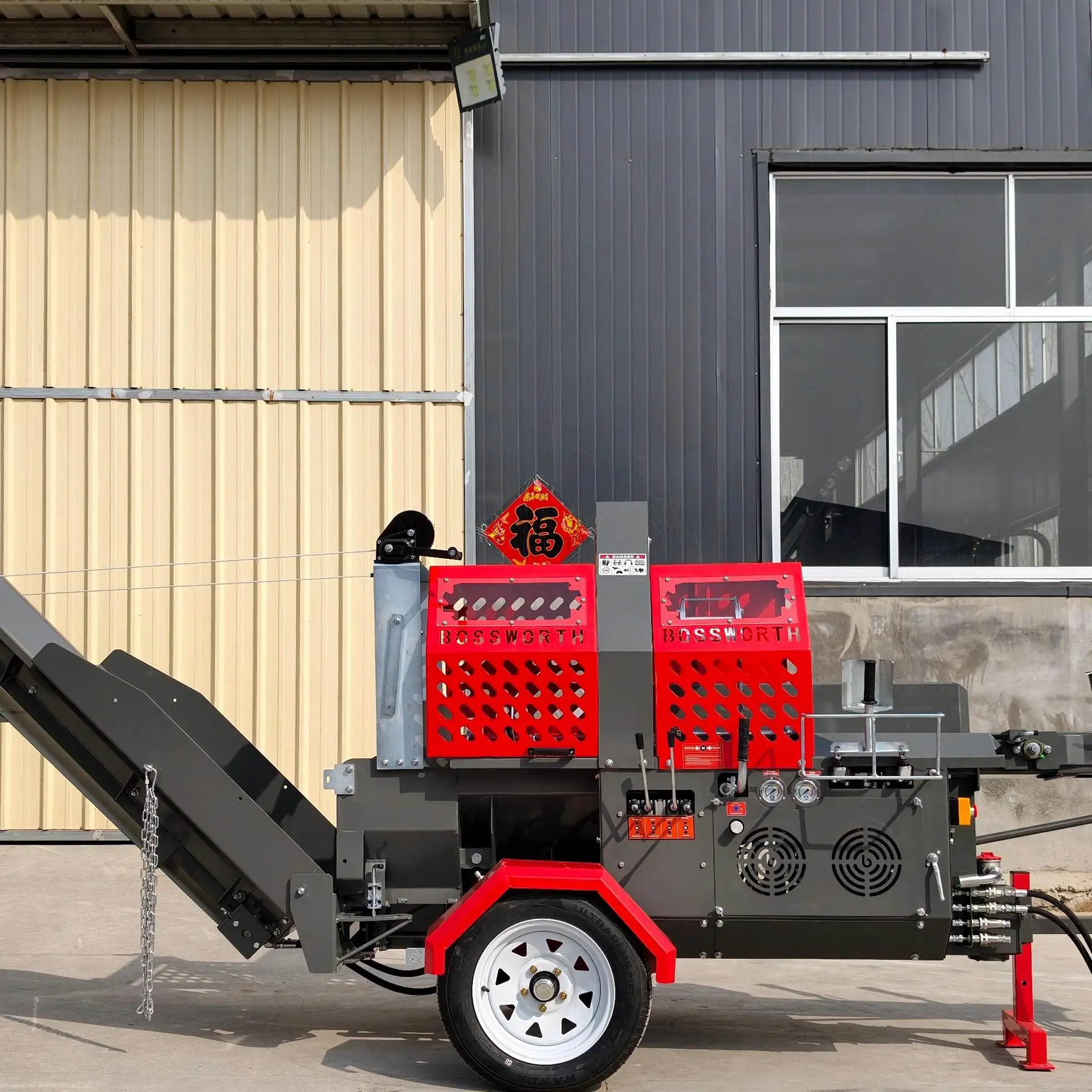 Customized 20 Ton New Wood Log Cutting Machine Hydraulic Firewood Processor Wood Processor