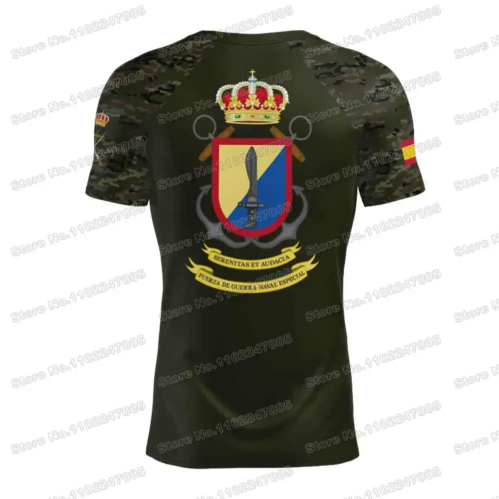 Spanish Fuerza de Guerra Naval Especial armada T Shirt Spain Military Outdoor Tech Shirts MTB Clothing Training Tops Fitness