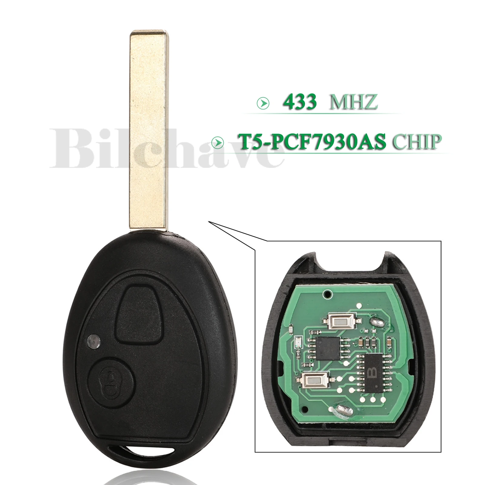 Bilchave 433Mhz Remote Car Key T5 PCF7930AS Chip For Land Range Discovery 75 Z3 Z4 X3 X5 E46 E39 fit MG7 BMW Mini Cooper R53 R50