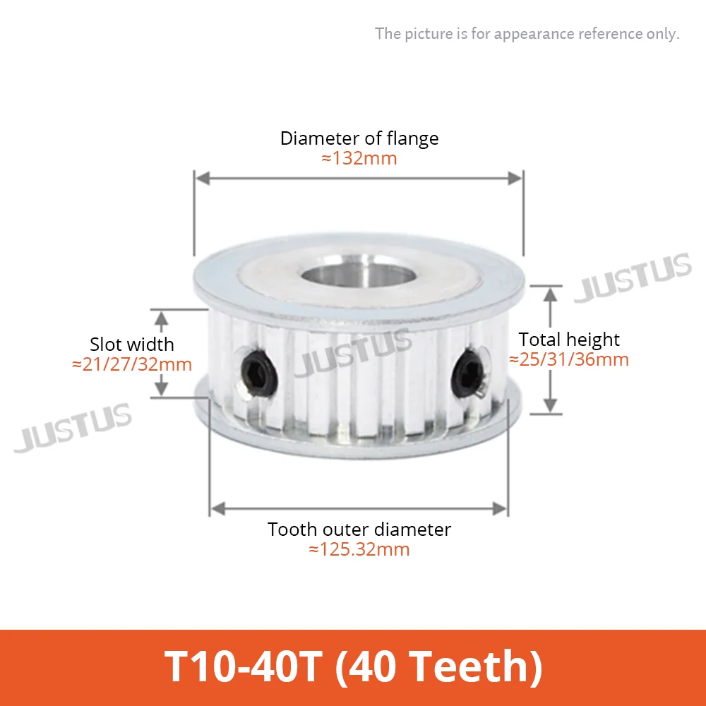 T10 AF Shape 40 Teeth Synchronous Wheels Bore 8/10/12-30mm Teeth Pitch 10mm For T10 Width 20/25/30mm Timing belt