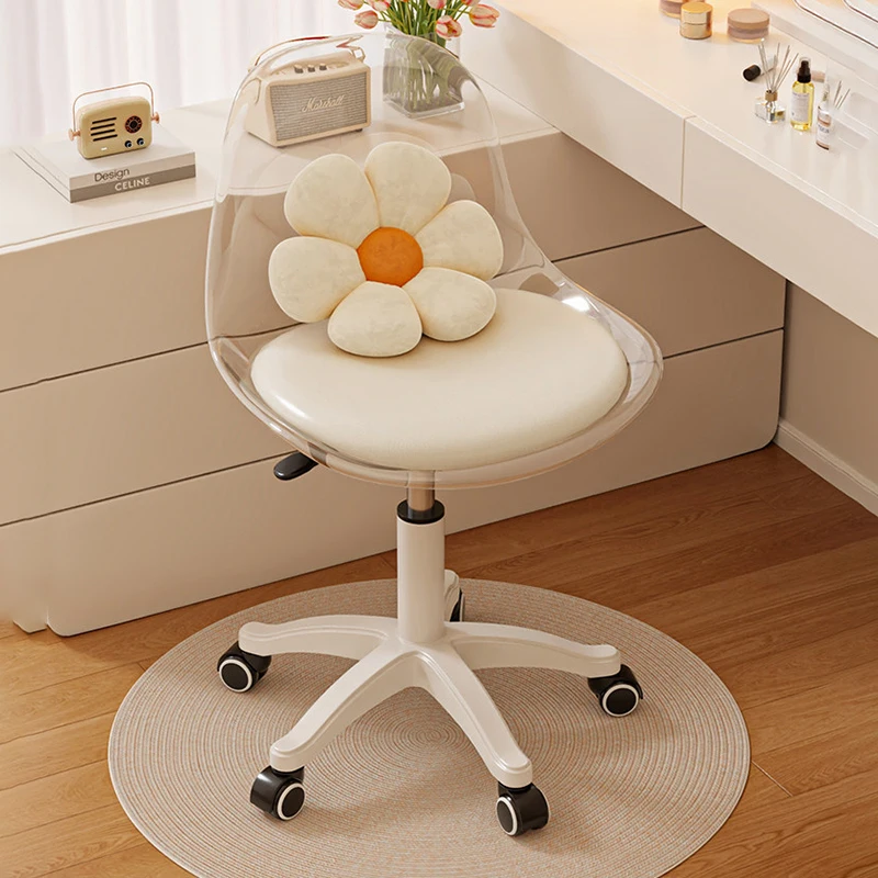 Silla De tocador móvil para el hogar, cómoda silla De tocador para dormitorio, Tocadores De Maquillaje pequeños blancos De lujo, muebles para el hogar