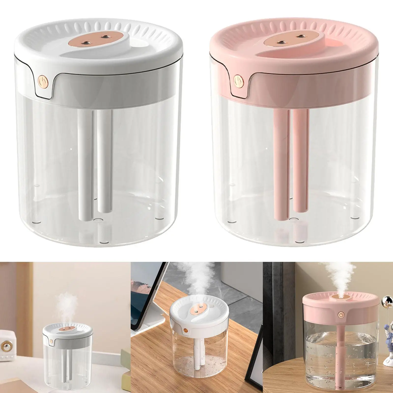 Personal Desk Air Humidifier 3 Adjustable Mist Modes for Bedroom Living Room