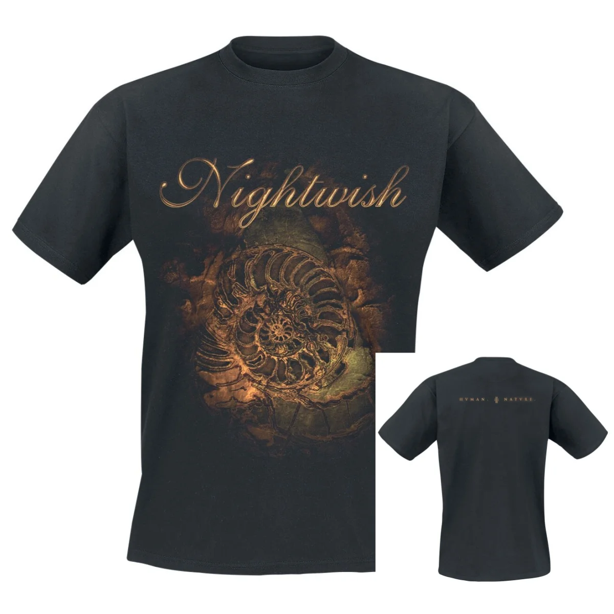Camiseta de la banda Ammonite Nightwish, camiseta gráfica 100% de algodón, ropa de calle de verano para hombres y mujeres