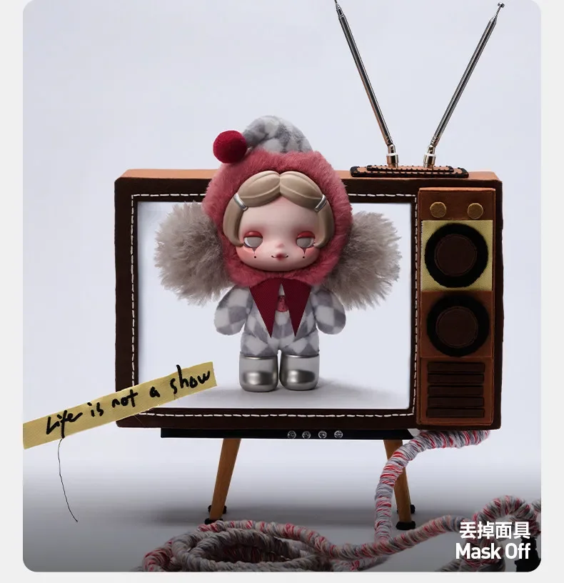 POP MART SKULLPANDA Off Mode Serie Plüschpuppen-Anhänger Blindbox Spielzeug Kawaii Anime Actionfigur Überraschungs-Mystery-Tasche Spielzeug – Detail 9