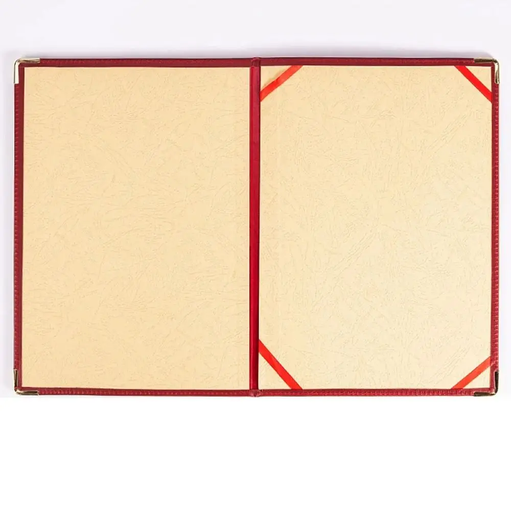 بو الجلود A4 اتفاقية مجلد واقية لا إدراج ورقة وثيقة حامل فتحات الزاوية متعددة الوظائف