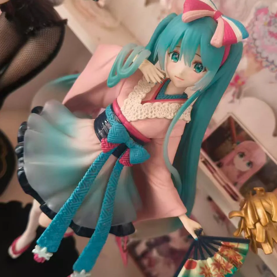 Figuras de Anime de Hatsune Miku, Serie Neo Tokyo, Kimono MIKU, Muñecas de PVC de Dibujos Animados Kawaii, Regalos de Cumpleaños
