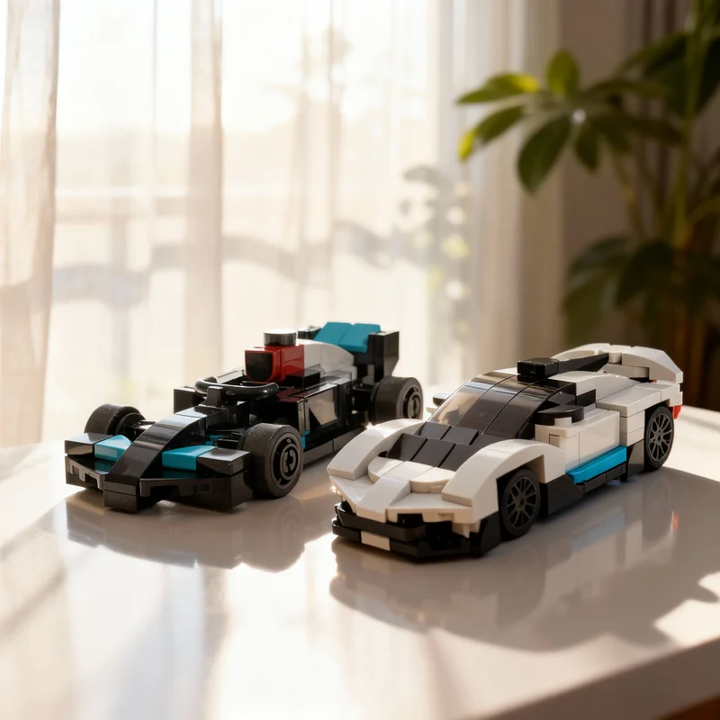 

206pcs MOC City Champions Tiny Mercedesesed ONE Stickerless Model Building Blocks Toys Architecture Christmas Gifts Birthday