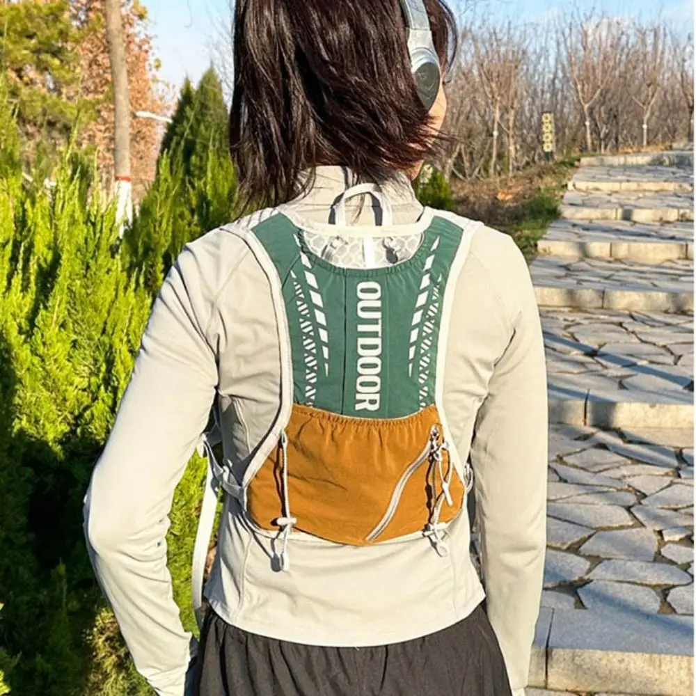 Colete de hidratação leve para corrida, design reflexivo, pacote de hidratação respirável, conveniente, multifuncional, bolsa de bicicleta