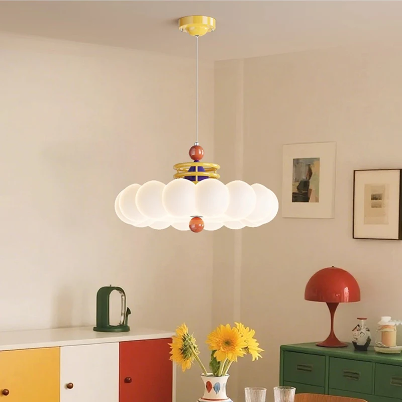 

Memphis Dining Table Chandeliers Dopamine Colorful Children's Room Cloud Lamp LED Warm Boy Girl Bedroom Dining Room Chandelier