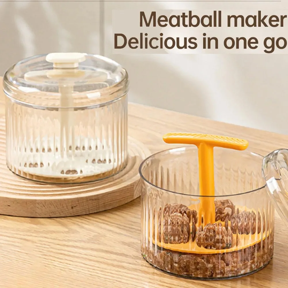 Translucent Meatball Maker Meatballs Press Mold Minced Meat Storage Container Household Fried Meatball Making