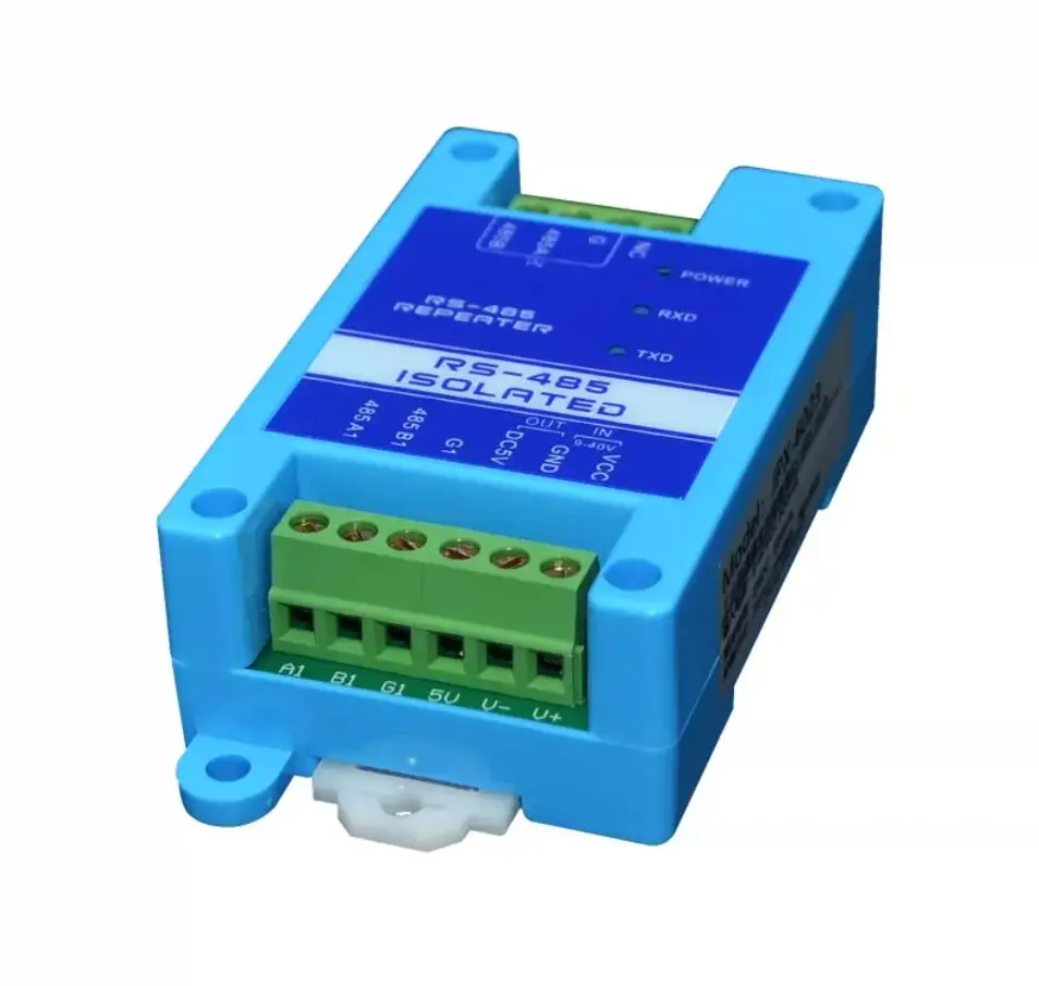 Industrial Grade 3-Terminal Fully Isolated RS485  Repeater Lightning Protection Signal Amplification Anti-interference Extender