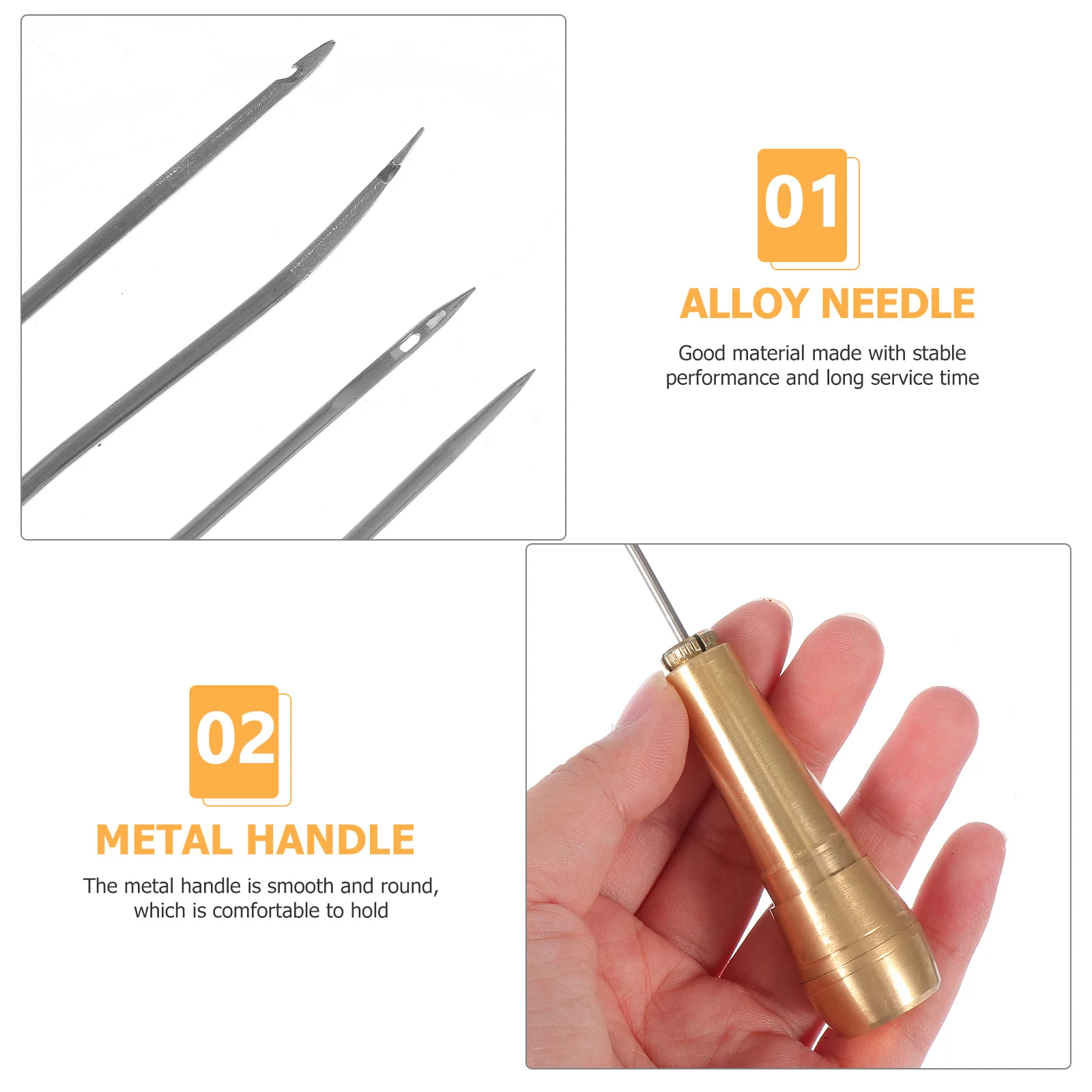 2 set Shoes Repair Tools Stitching Awls Set Craft Needles For Hand Sewing Shoe Repair Diy Craft Projects Sewing Prickers