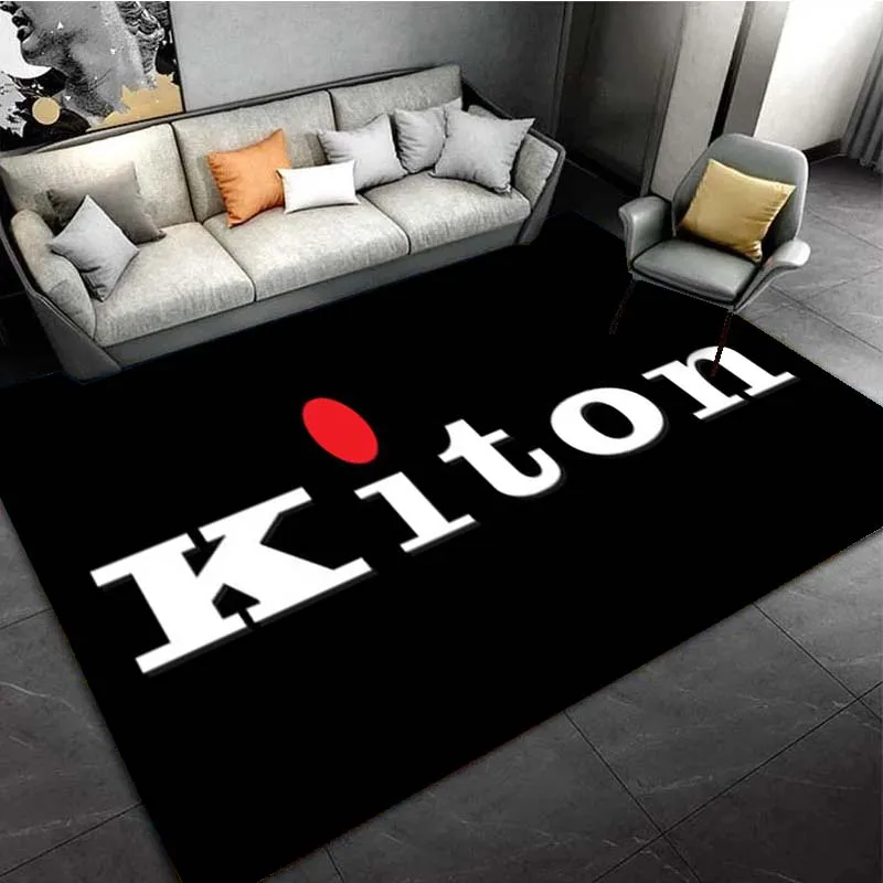 Brioni Kiton Fashion Suit Brand Logo Area Rugs for Living Room Bedroom Decoration Rug Children Play Room Mats Anti-slip Carpets