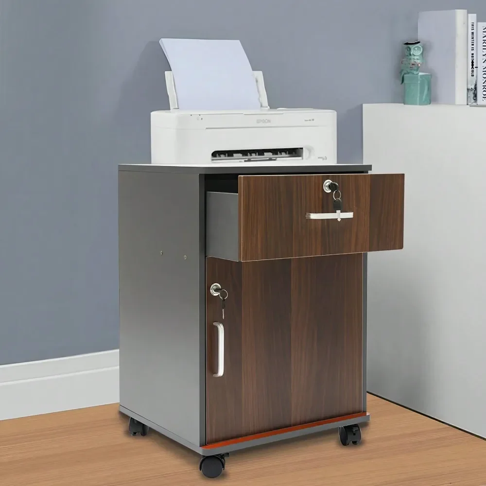 

Office Storage Cabinets And ShelvingFile Cabinet, 15.714.222.8inch Rolling Printer Stand With Drawers, For A4 Or Letter Size Han