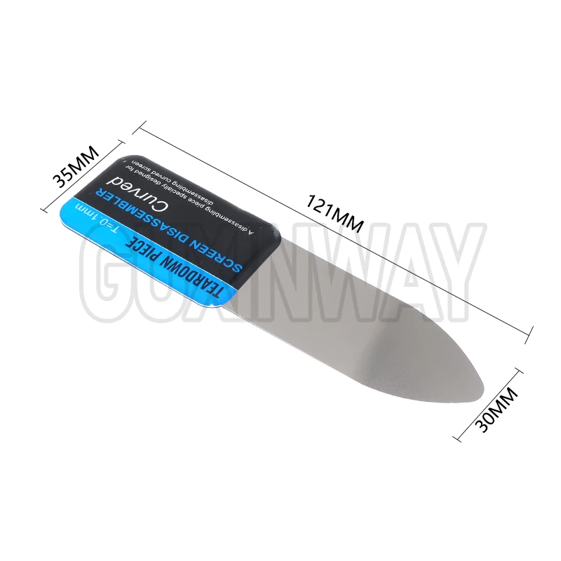 1 Piece Mobile Phone Curved LCD Screen Spudger Opening Pry Card Tools Ultra Thin Flexible Mobile Phone Disassemble Steel Metal