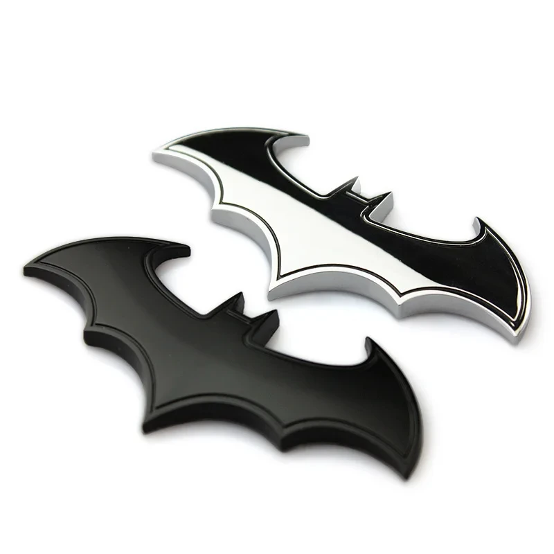 3D Metal Cartoon Bat Black Car Body Sticker Emblem Badge Rear Tail Trunk Decal Motorcycle Car Styling Decoration Akcesoria