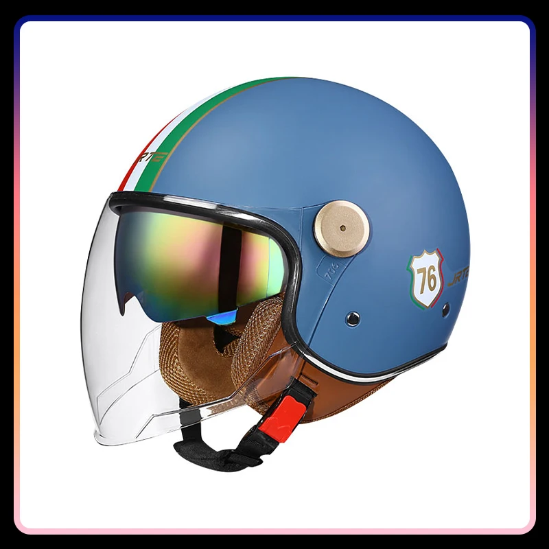 

Open Face Helmets for Motorcycle Motorbike DOT ECE Approved Retro Jet Helmet - Best Gifts Capacete De Moto Equipment