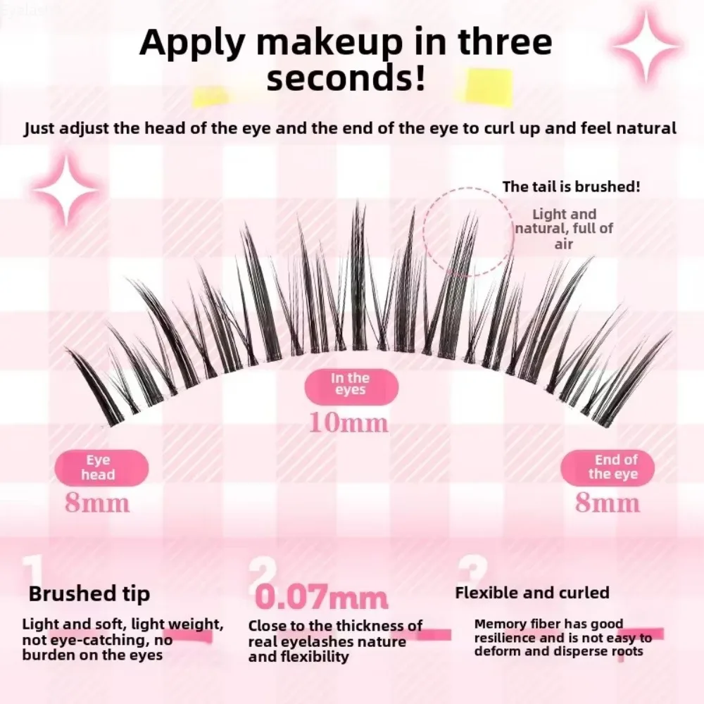 5 Paar falsche Wimpern, natürlich aussehende Make-up-Werkzeuge und Zubehör, verlängerte Wimpern, einfach für Anfänger, natürliche Wimpernstreifen