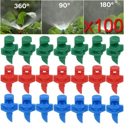 Aspersor de jardim atomizado, Miniature Garden Lawn Water Spray Nozzle, Usado para jardim de plantas e gramado, 90 180 360 graus