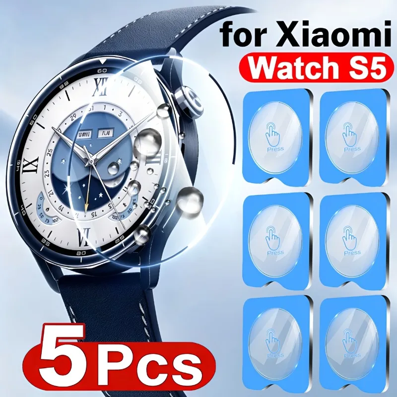

1-5 шт. Защитная пленка для часов Xiaomi Watch S5, HD, прозрачная, устойчивая к царапинам, из закаленного стекла, с высокой твердостью, для легкой установки