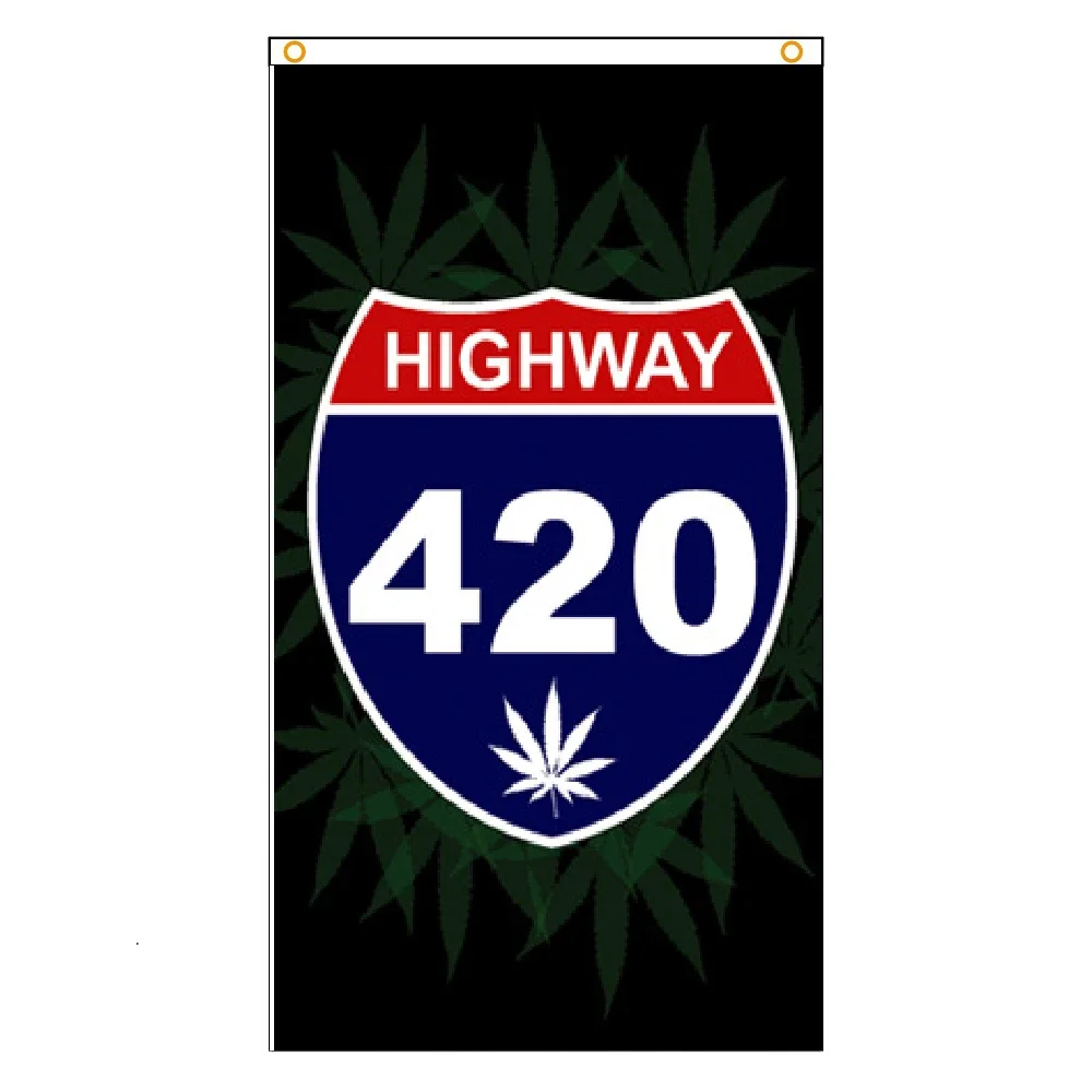 Bandera de hierba para Bar, fiesta, Festival de Música, tienda de tatuajes, highway 150, 90x420 cm