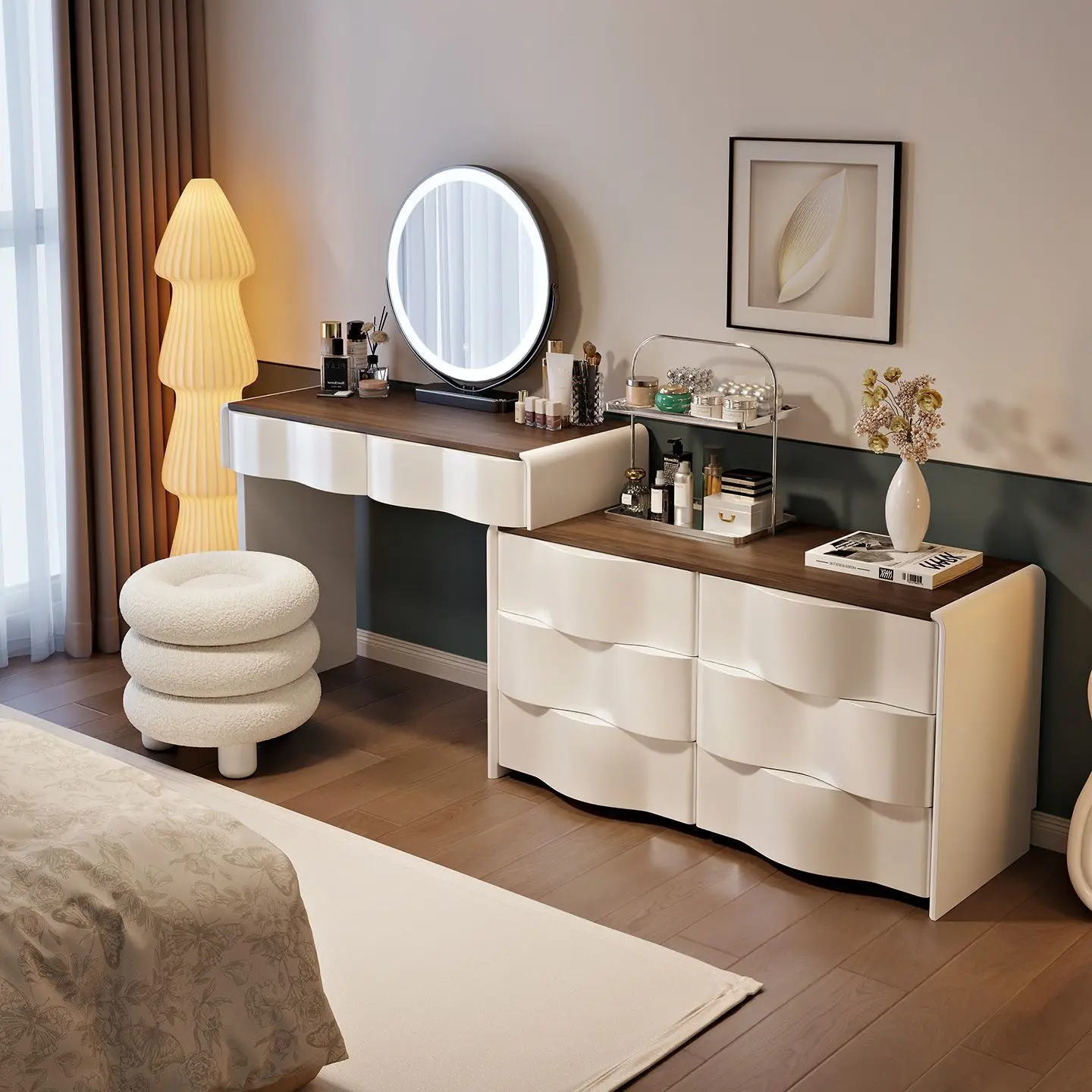 S1saa household bedroom dresser small apartment corner makeup table storage integrated cabinet