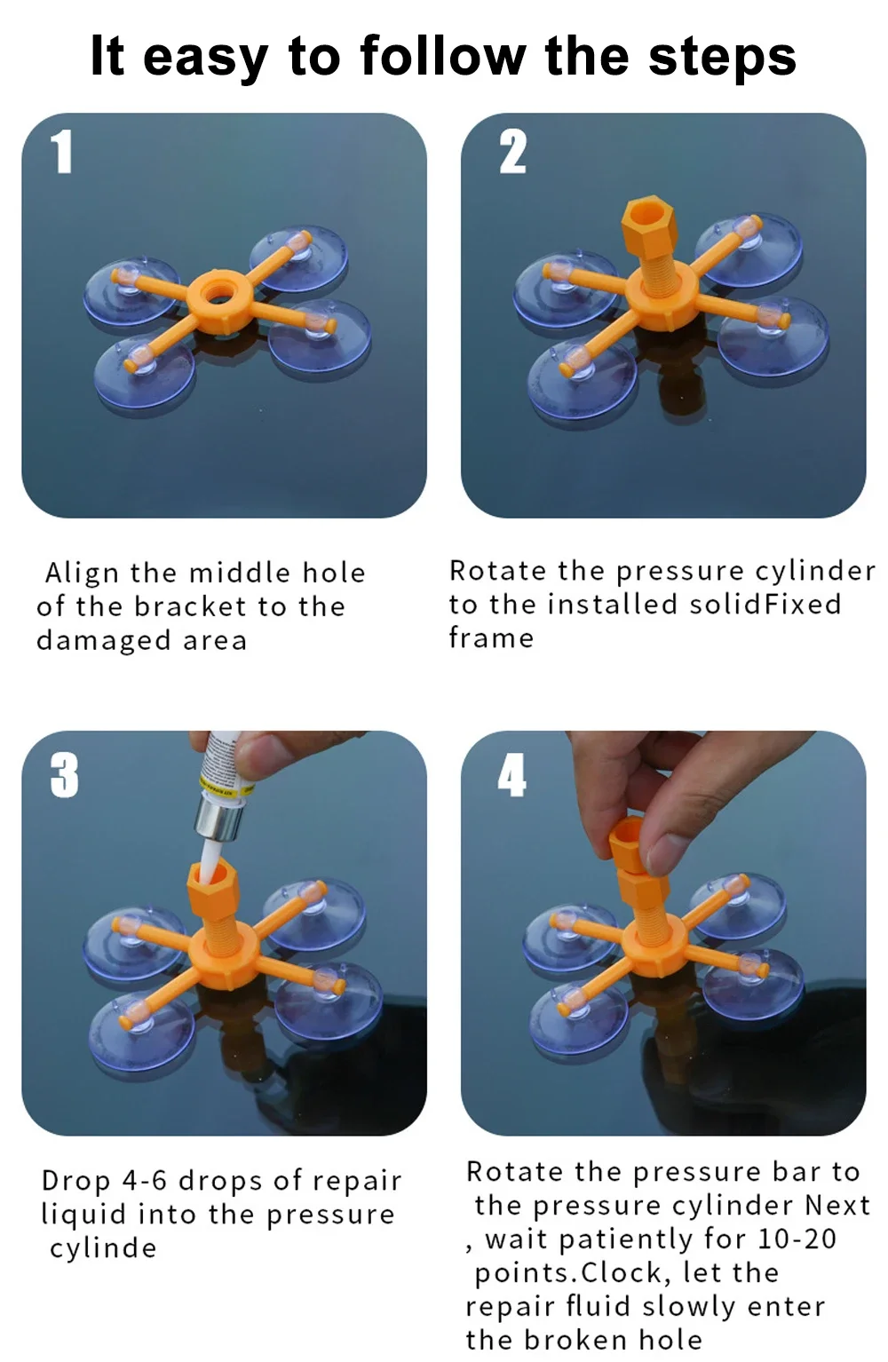 Kit de réparation de fissures de pare-brise de voiture, Kit de réparation d'écran de téléphone de fenêtre de voiture, colle de durcissement de verre, ensemble de restauration de fissures de verre automobile