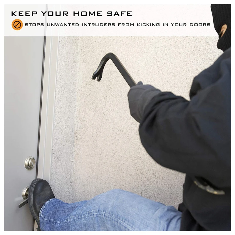 Door Reinforcement Lock Stop Childproof Construction 3 Inch Stop Childproof Black