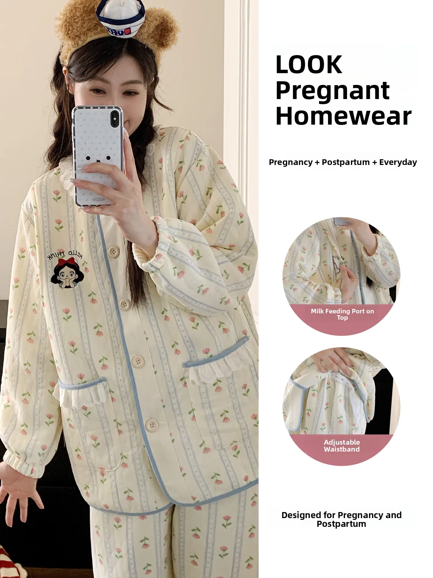pregnancy-sleepwear-set-long-sleeve-thermal-postpartum-moon-clothes-adjustable-nursing-pants-cute-style-autumn-winter-home-cl